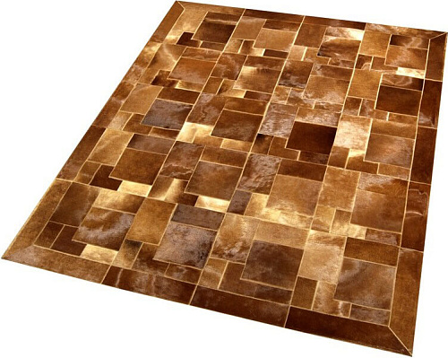 Puzzle Brown Luxury Cowhide  Rug