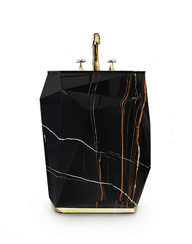 Jewel Faux Marble Luxe Pedestal Basin