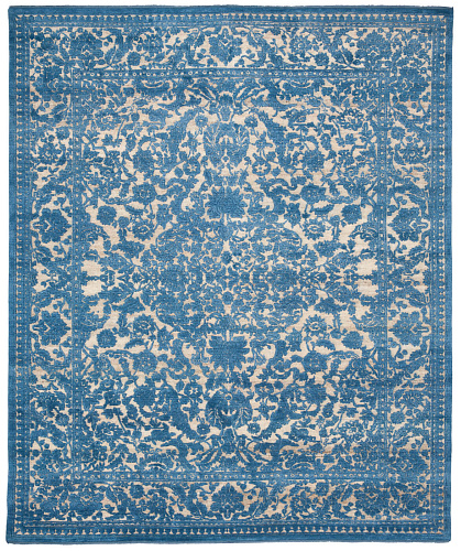 Medallion Hand-woven Blue Luxury Rug