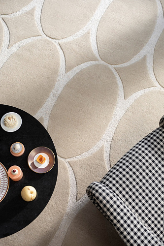 Renaissance Beige Modern Hand Woven Rug
