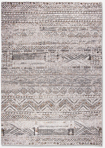 Vintage Flatwoven Grey & White Rug