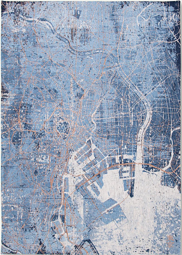 Conductive Blue Modern Designer Rug