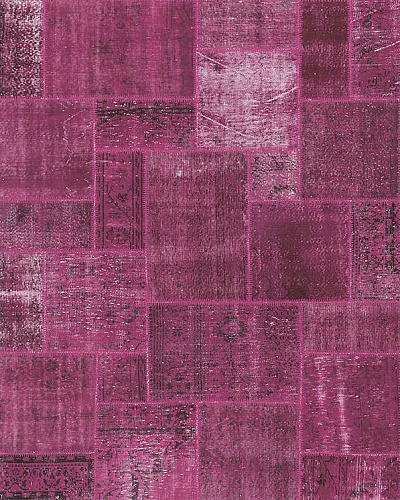 Fuchsia Patchwork Luxury Rug