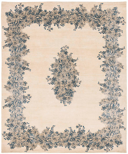Hand-woven Wool / Silk Luxurious Rug