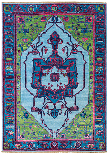 Wool / Silk Oriental Designer Rug