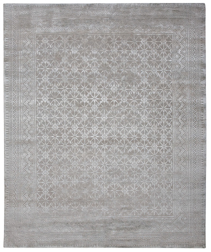 Blueberry Grey Luxury Hand-woven Rug