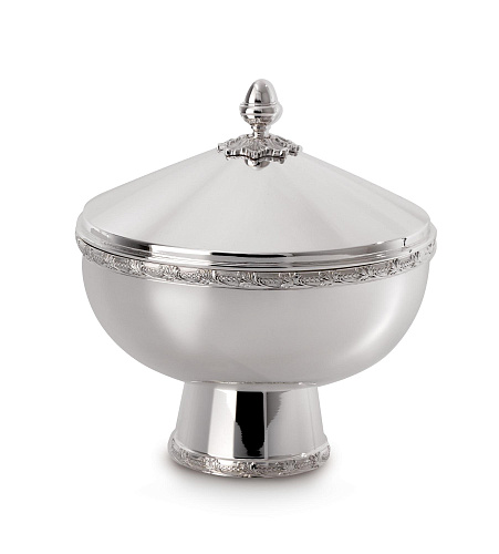 Silver-Plated Round Bowl With Lid