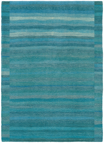 Hand-woven Blue Line Luxury Rug