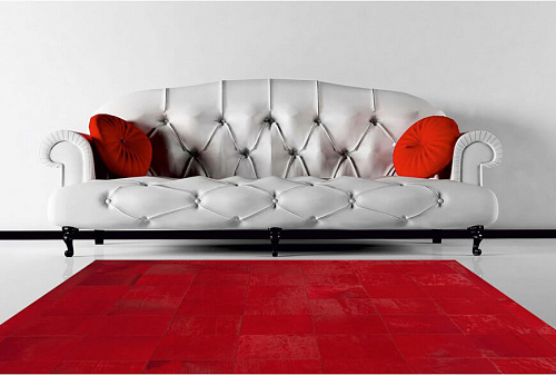 Andronicus Red Luxury Cowhide Rug