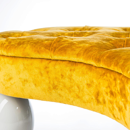 Carlos Mustard Velvet Bench