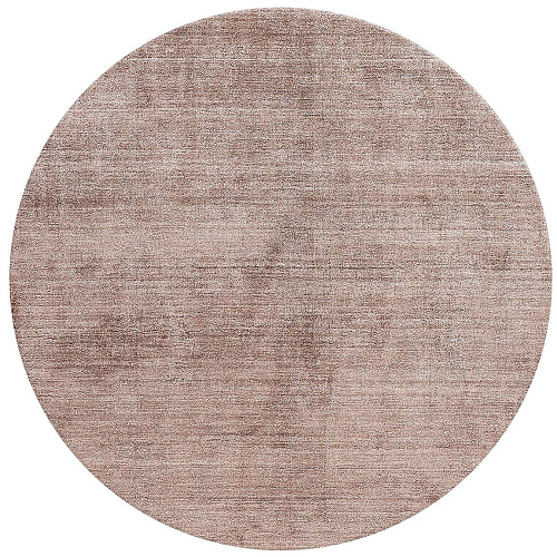 Handwoven Round Powder Silk Rug