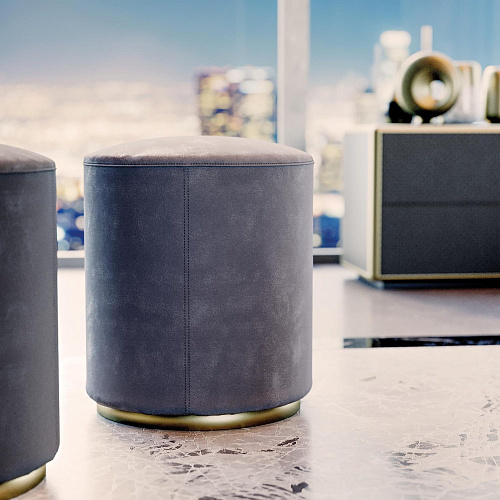 Adam Gray Designer Pouf