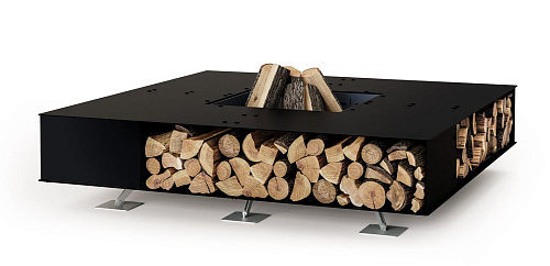 Square Black Outdoor Fire Pit