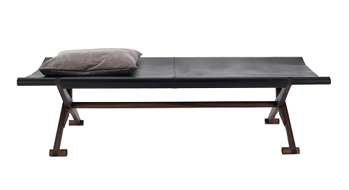 Branda Frosted Leather Crafted Bench