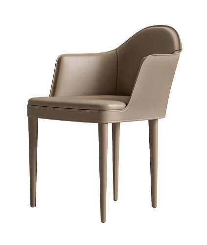 Armrest-Enhanced Leather Chair