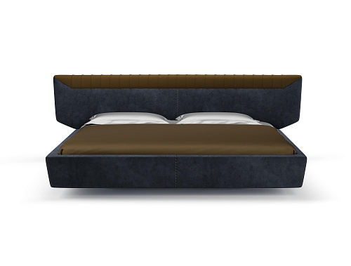 Libra Dark Blue Bed with Headboard