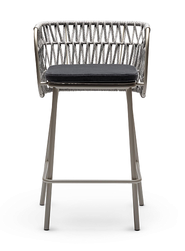 Jujube Black and Sand Outdoor Bar Chair