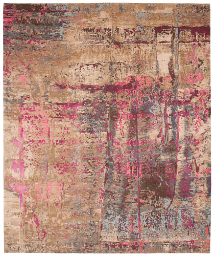 Hand-woven Wool & Silk Luxury Rug Artwork