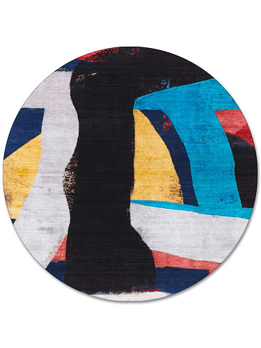 Round Original Hand-Woven Exquisite Rug