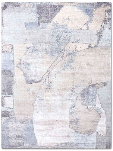 Snow Silver Hand-Woven Exquisite Rug