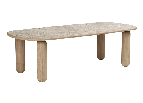 Dolmen Natural Round Artisan Dining Table
