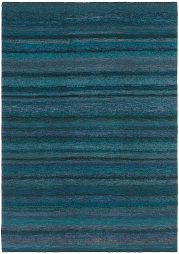 Blue Striped Hand-woven Luxury Rug