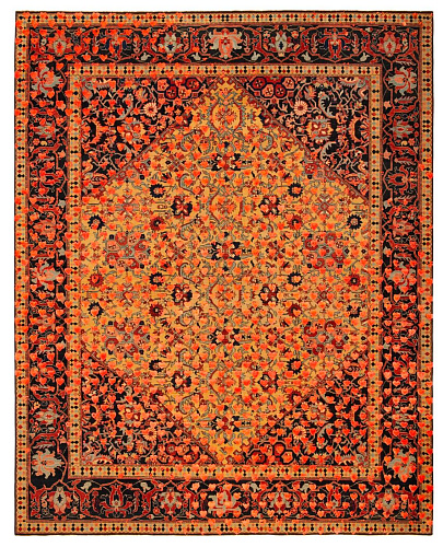 Red Hand-woven Wool / Silk Luxury Rug
