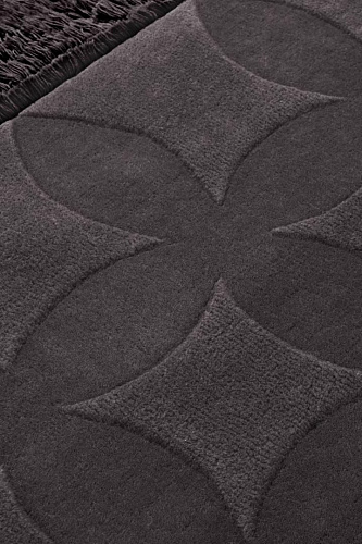 Tufted Grey Embossed Rug