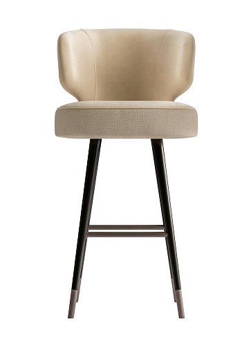 Elegantly Curved Back Bar Stool