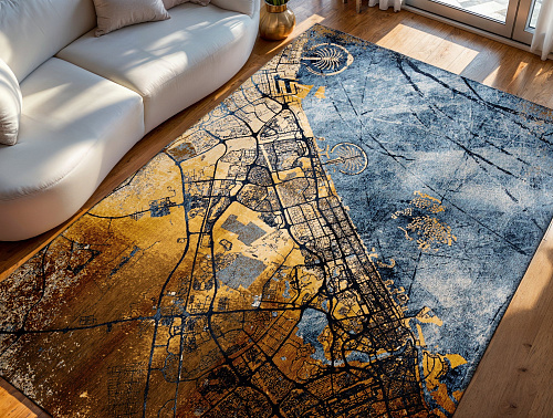 Luxurious Gold Area Rug