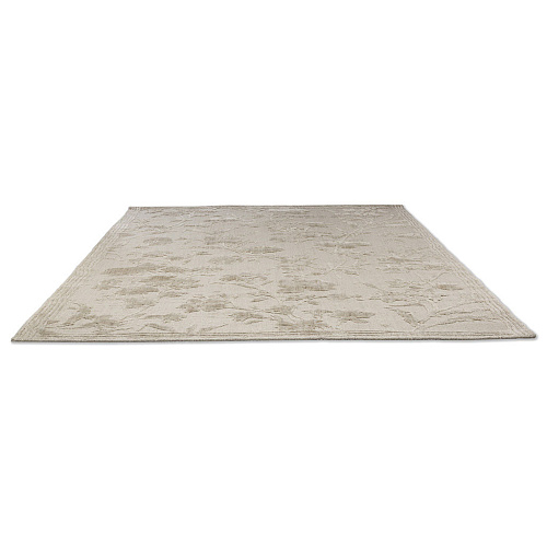 Rye Beige Floral Hand-Woven Rug