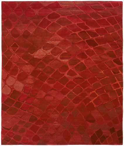Snake RedHand-woven Luxury Rug
