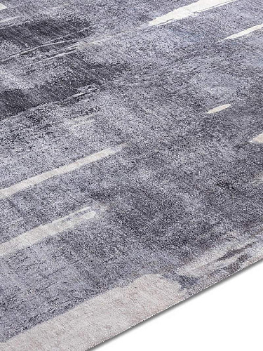 Dark Grey Hand-Woven Exquisite Rug