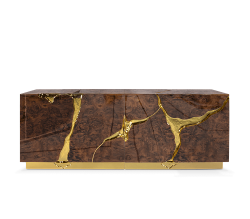 Fissure Walnut Designer Sideboard