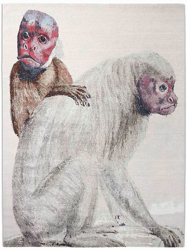 Two Monkeys Hand-Woven Exquisite Rug