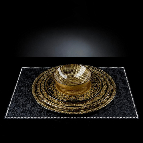 Black and Gold Classic Decorative Bowl