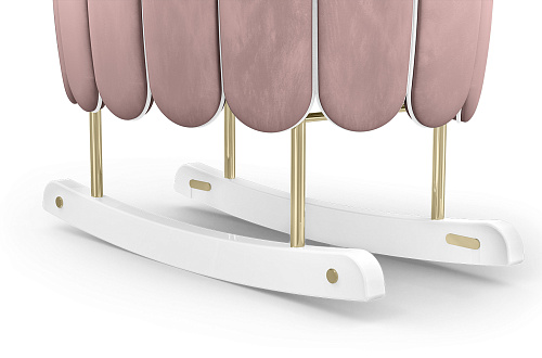 Lotus Gentle Pink Rocking Crib