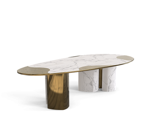 Marble & Patina Luxe Dining Table