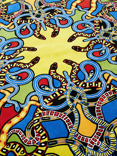 Snake Circle Wool Rug