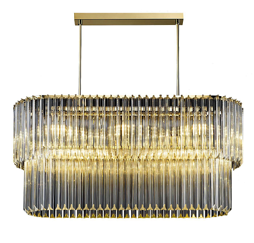 Oval Antique Gold Triedro Chandelier