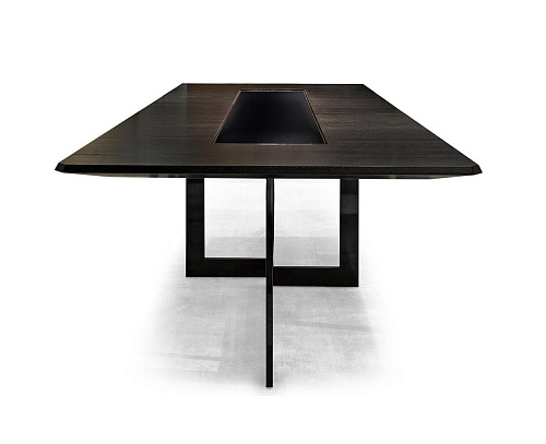 Artisan Rectangular Table with Glass Inserts