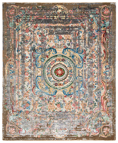 Savonnerie Hand-Knotted Rug