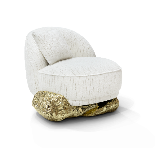 Angora White Designer Armchair