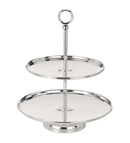 Two-Tier Silver-Plated Cake Stand