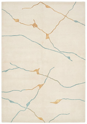 Golden Veins Ivory Artisan Rug