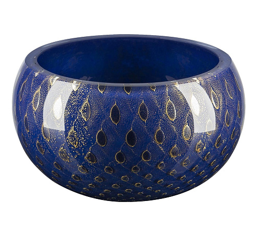 Mocenigo Blue and Gold Artisan Bowl