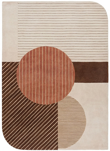 Cocoa Geometry Artisan Rug