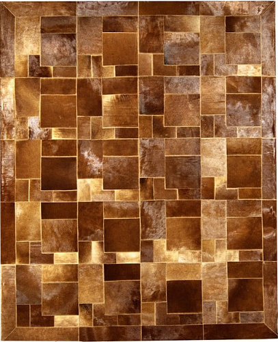 Puzzle Brown Luxury Cowhide  Rug