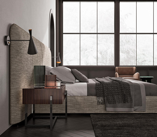 Italian Bed with High Headboard