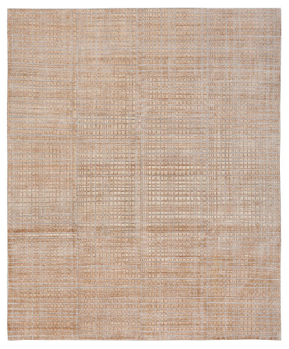 Grid Beige Luxurious Rug